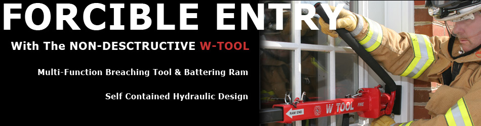 The W Tool is a manually operated hydraulic Rescue tool designed for multiple types of Public Safety operations.